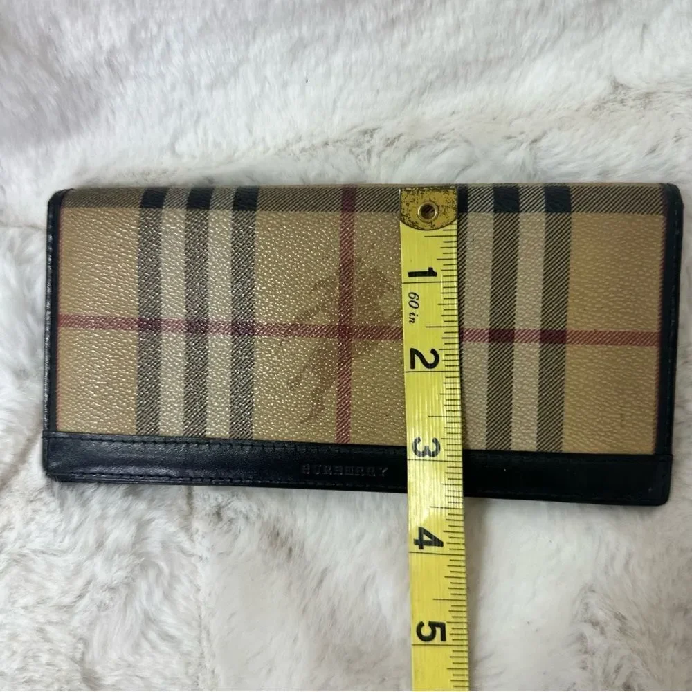 Burberry Haymarket Check Continental Flap Wallet Biege, Black, Red